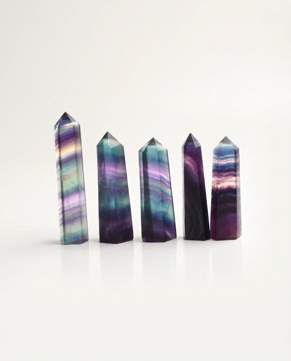 Rainbow Fluorite Prism Point Crystal photo 3
