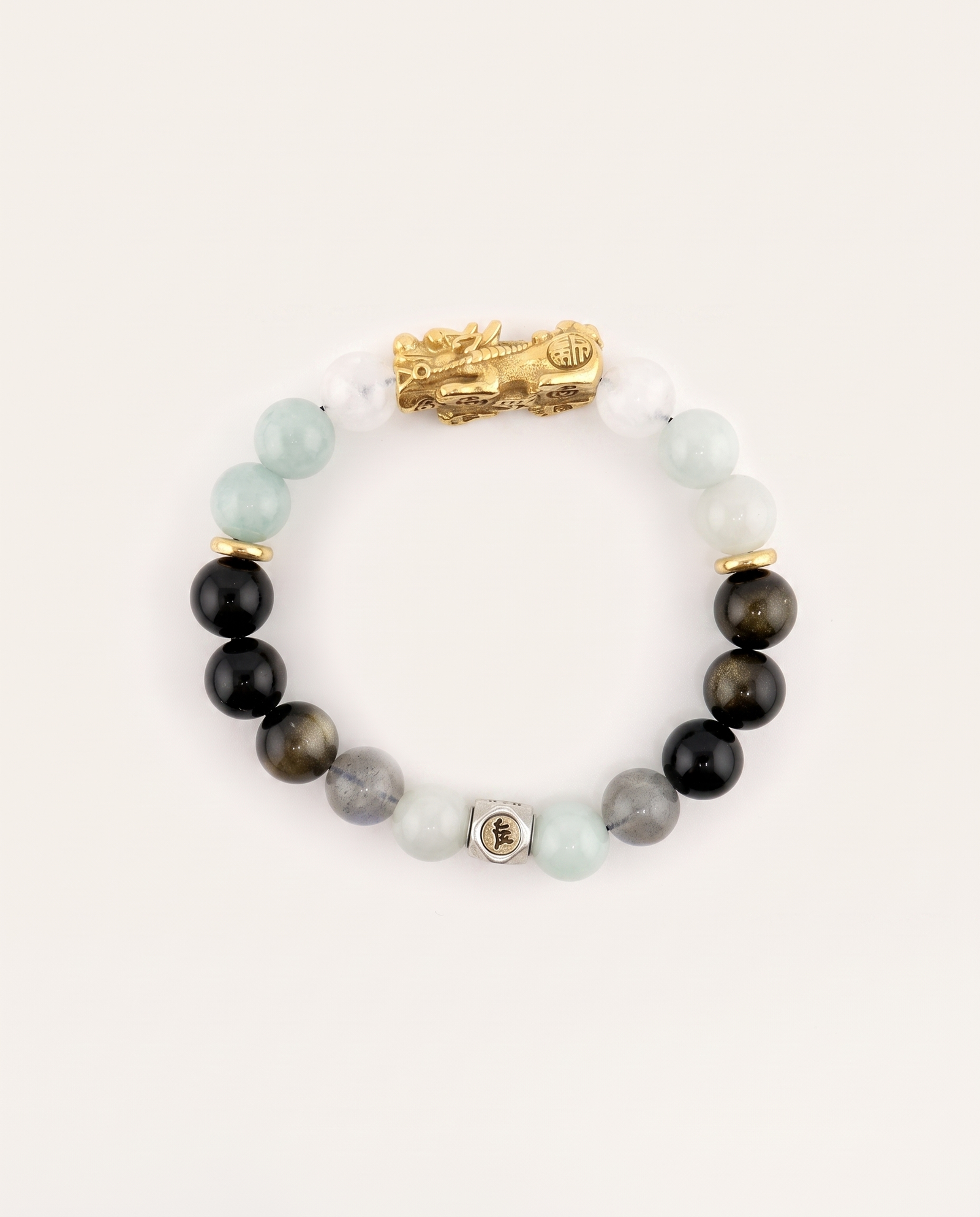 Moon Veil Pixiu Bracelet, close-up detail