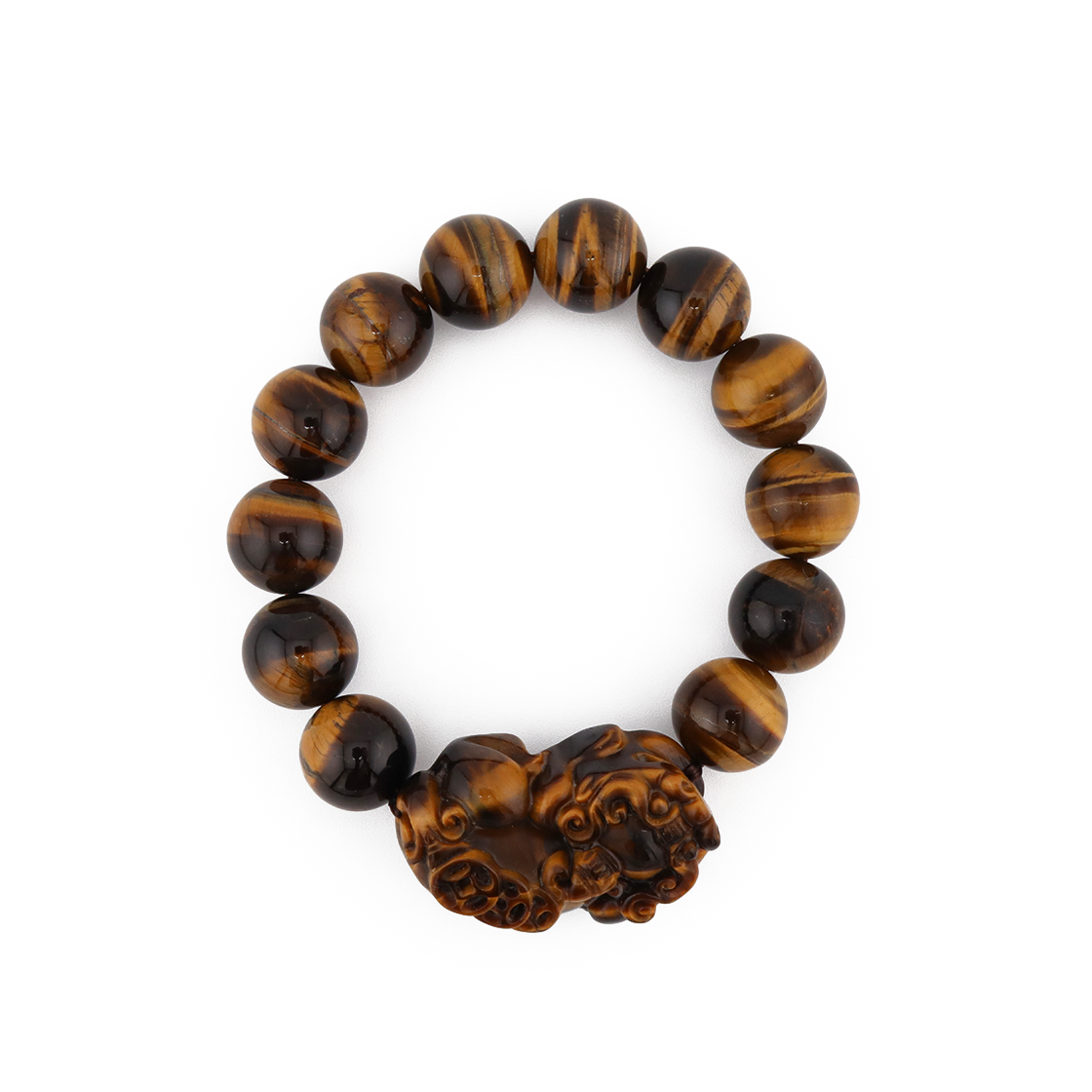 Carved Tiger Eye Pixiu | Tiger Eye Bracelet