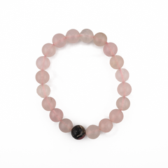 Natural Stone Charm | Rose Quartz Bracelet