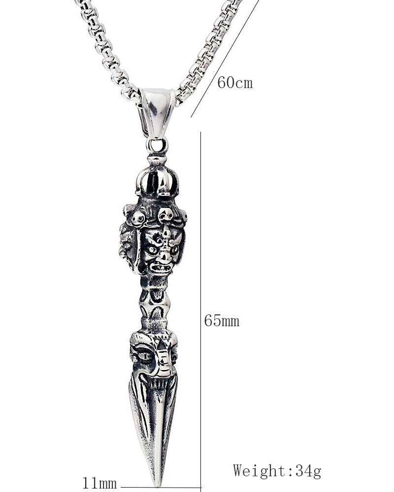 Titanum Steel Protection Necklace, back view
