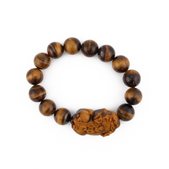 Carved Tiger Eye Pixiu | Tiger Eye Bracelet