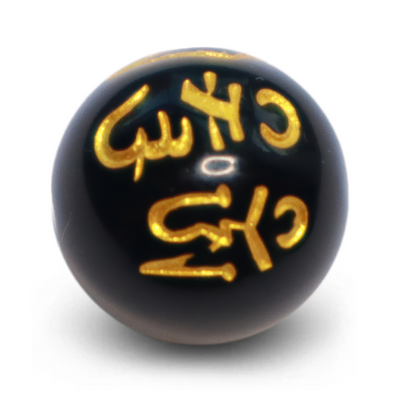 Om Mani Padme Hum Obsidian Charm