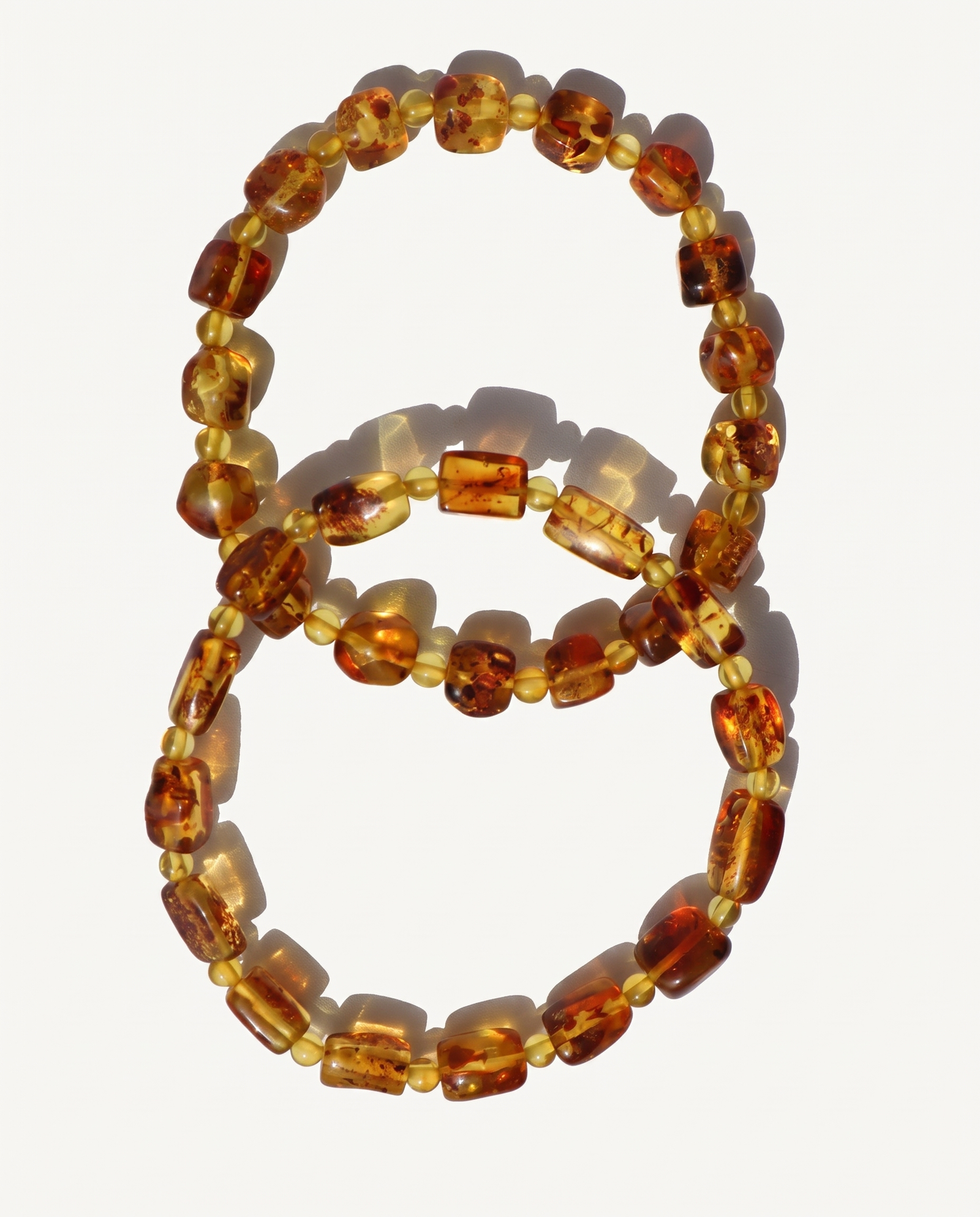 Piebald Amber Bracelet, alternate view