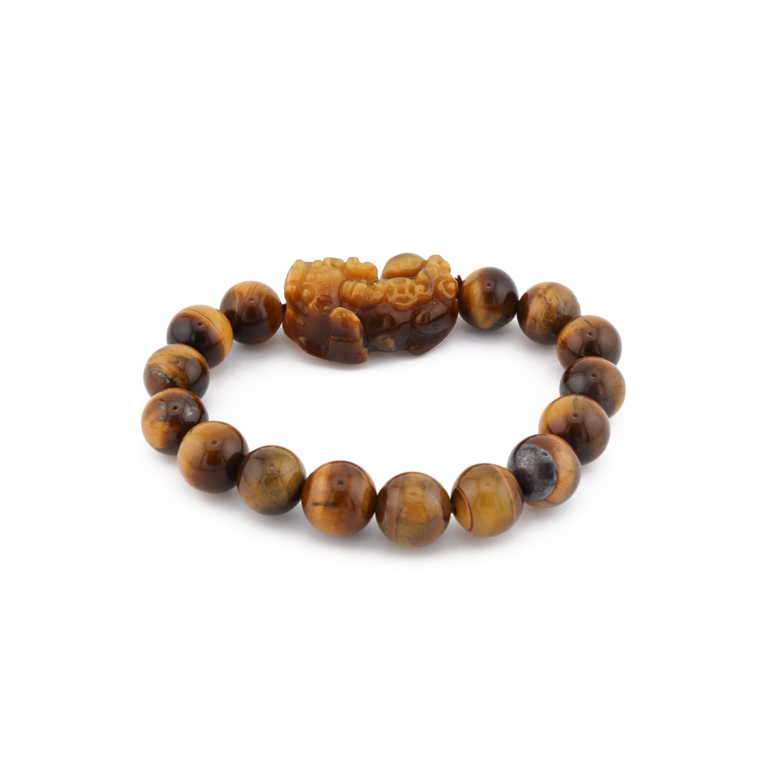 Carved Tiger Eye Pixiu | Tiger Eye Bracelet