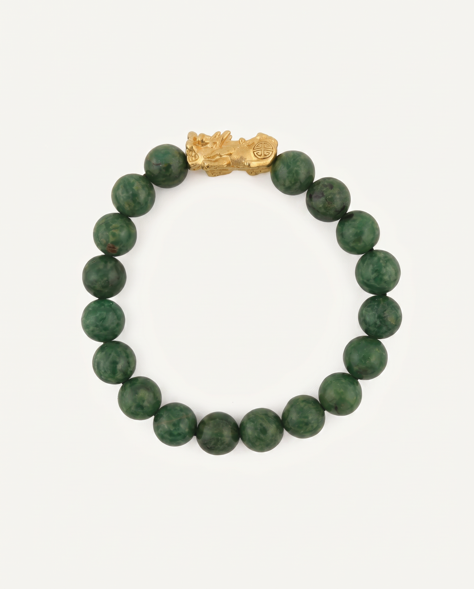 Renewal Charm | Pixiu Dragon African Jade Bracelet, alternate view