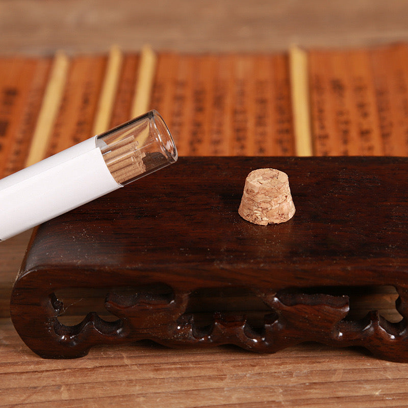 Premium Natural Wood Incense Sticks in Glass Bottle