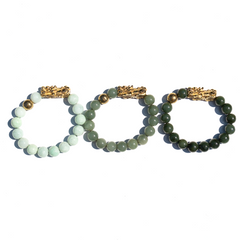 Harmony Charm | Pixiu Dragon Light Green Jade Bracelet