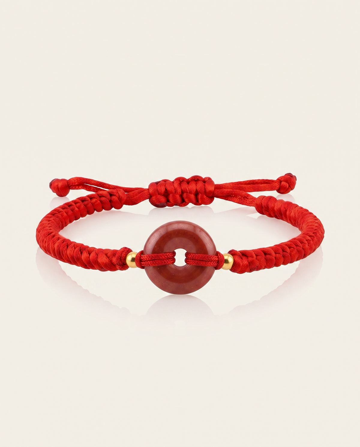 Cinnabar Charm Adjustable Red String Bracelet