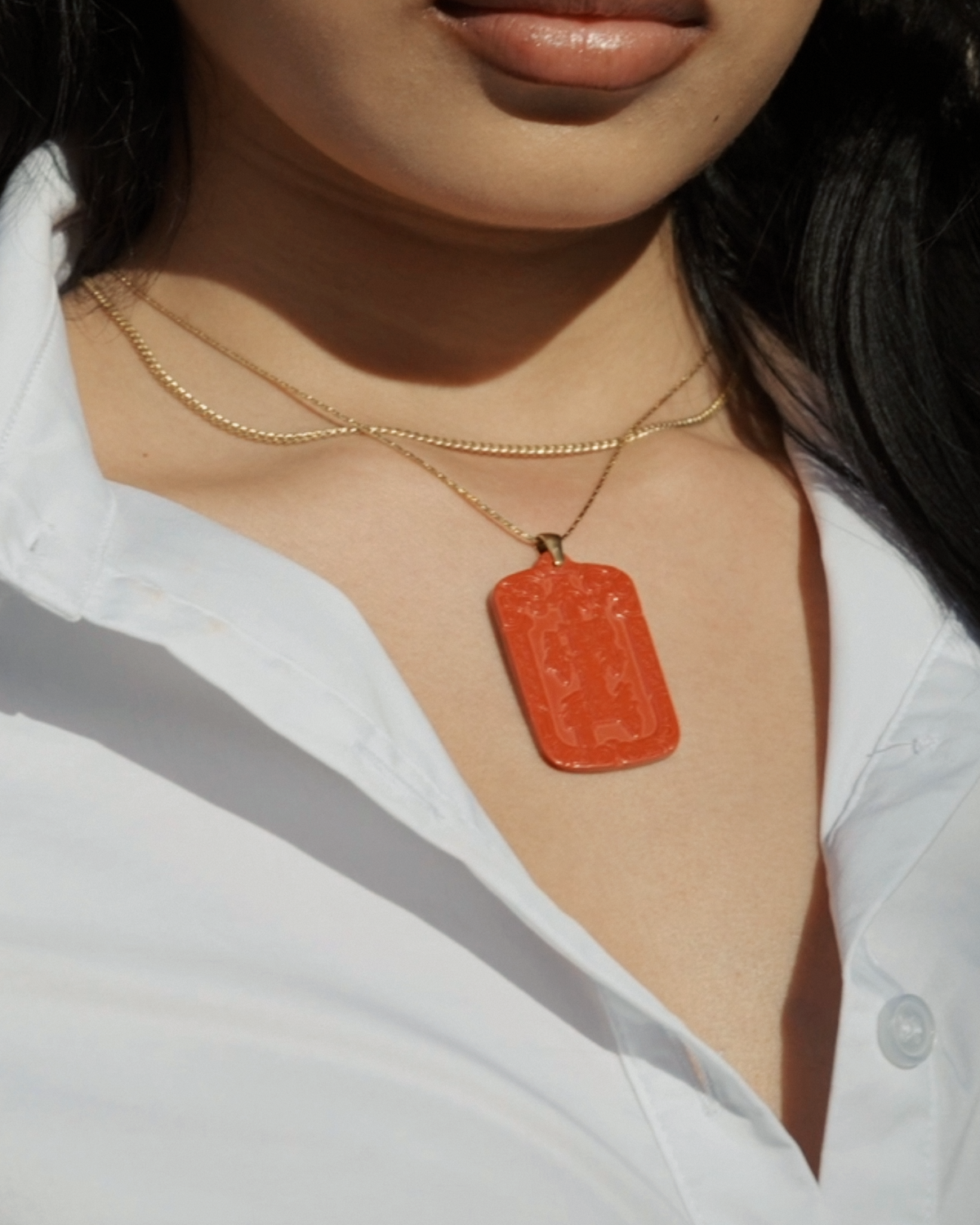 Wealth Talisman Cinnabar Pendant Necklace