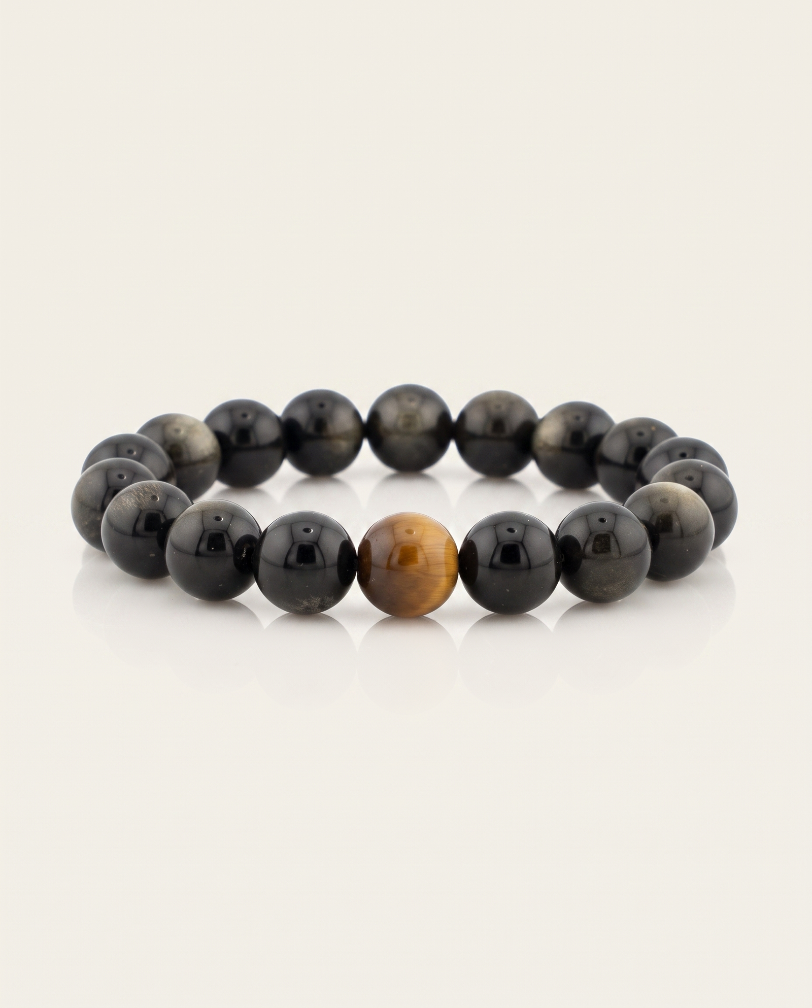 Courage & Protection | Tiger Eye & Obsidian Bracelet