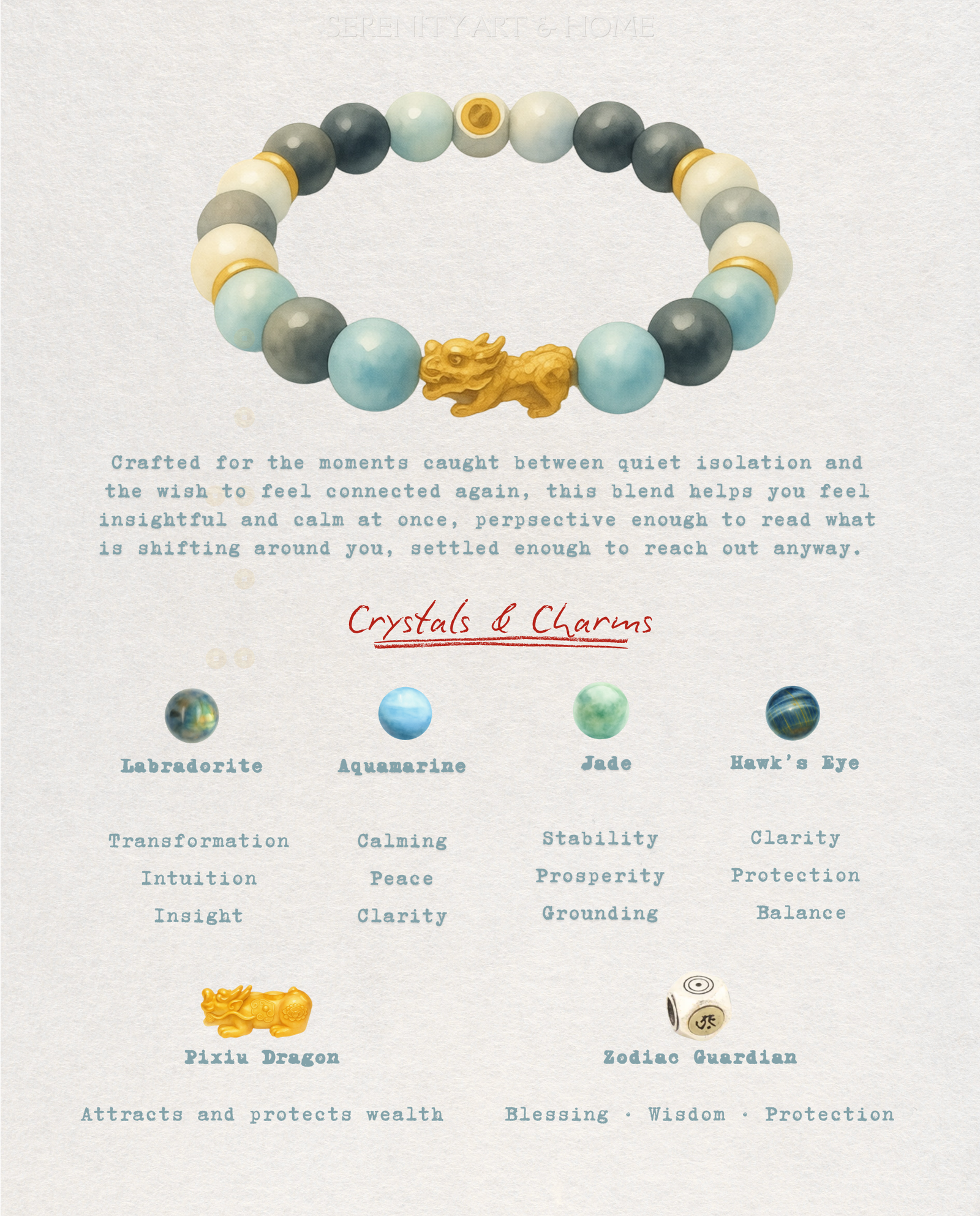 Heaven's Eye Pixiu Bracelet, side view