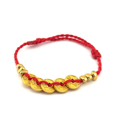 Five Emperors Coin Red String Bracelet