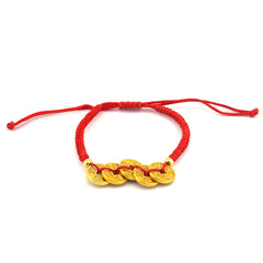 Five Emperors Coin Red String Bracelet