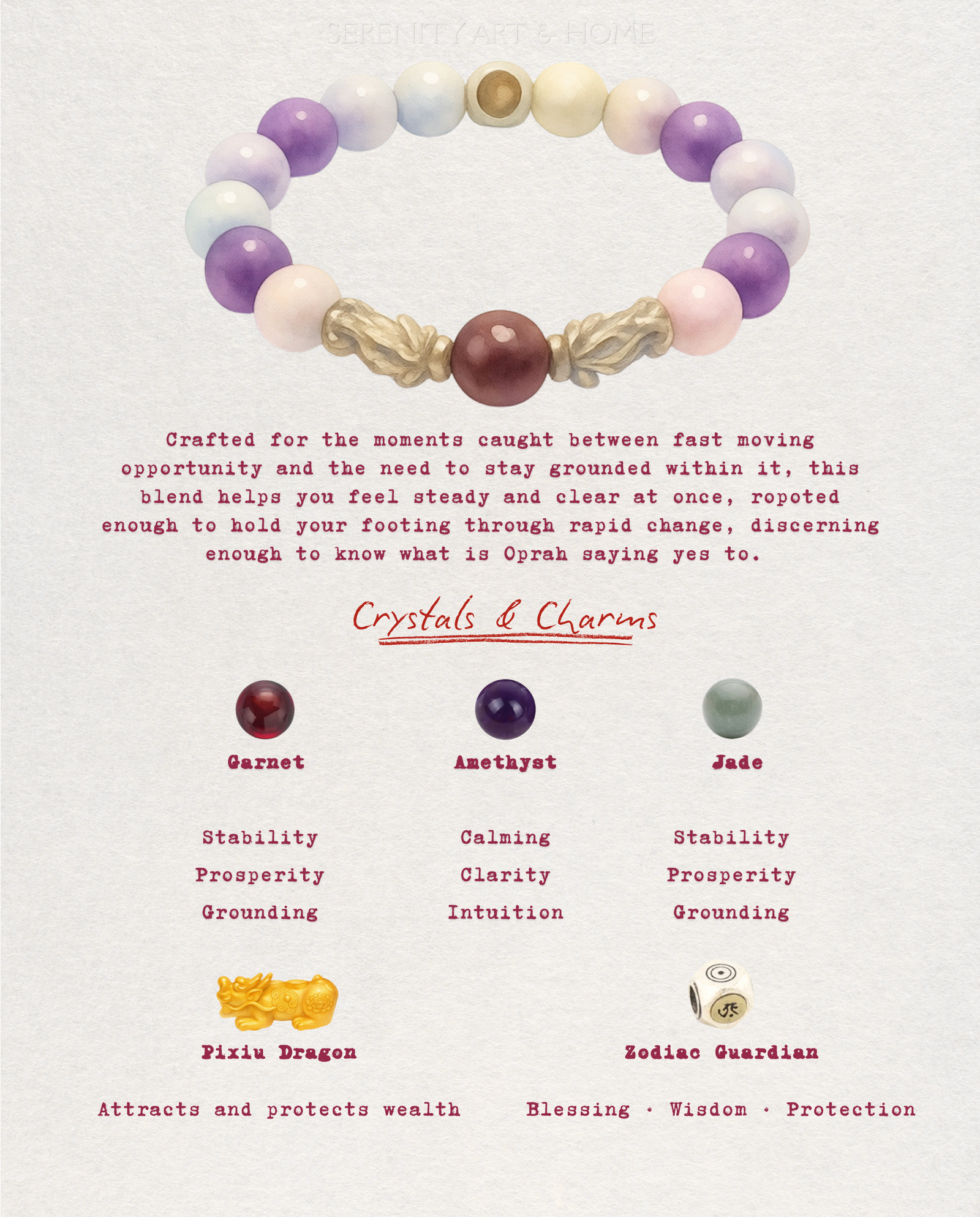Phoenix Ember Pixiu Bracelet, side view