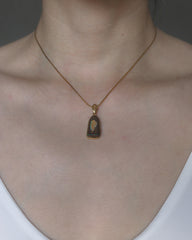 Golden Pillar Solid Australian Opal Necklace