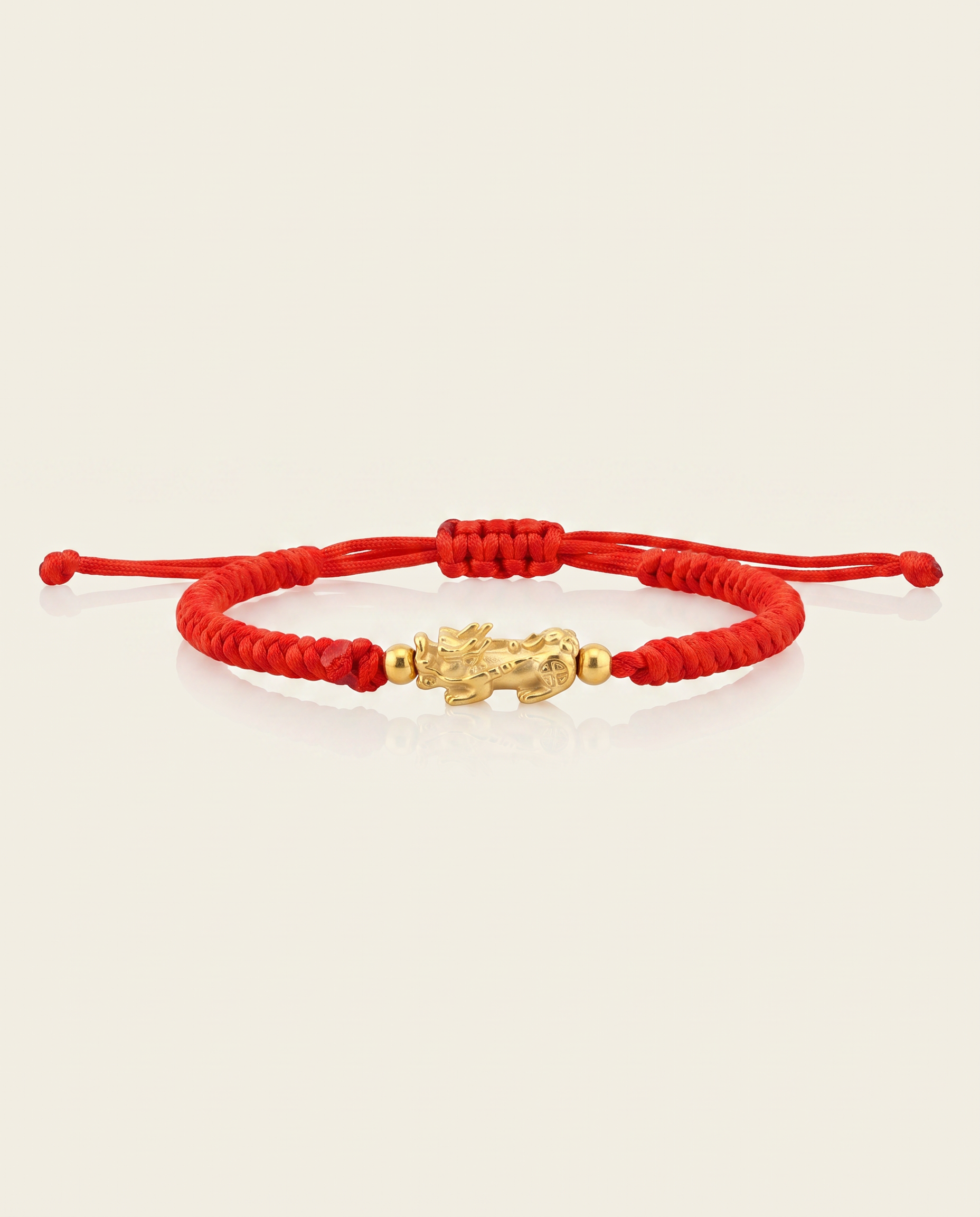 Pixiu Dragon Adjustable Red String Bracelet