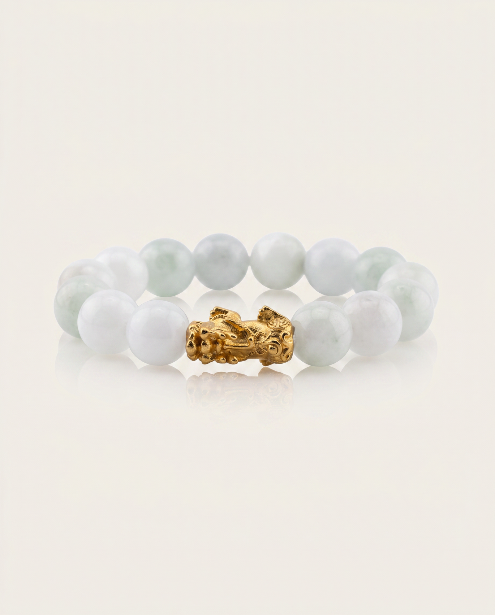 Quiet Clarity | Pixiu Dragon White Jade Bracelet