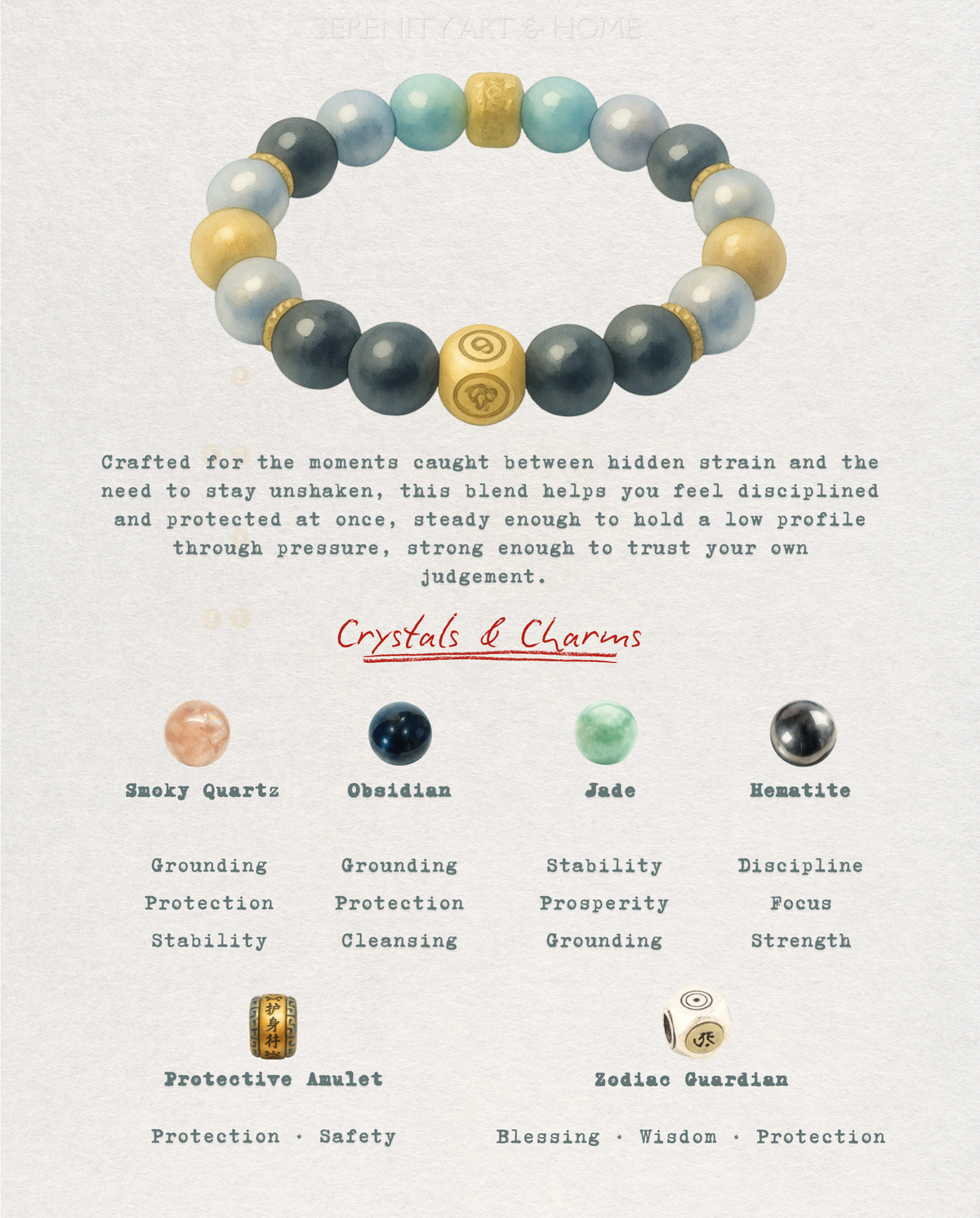 Night Sentinel Pixiu Bracelet, side view