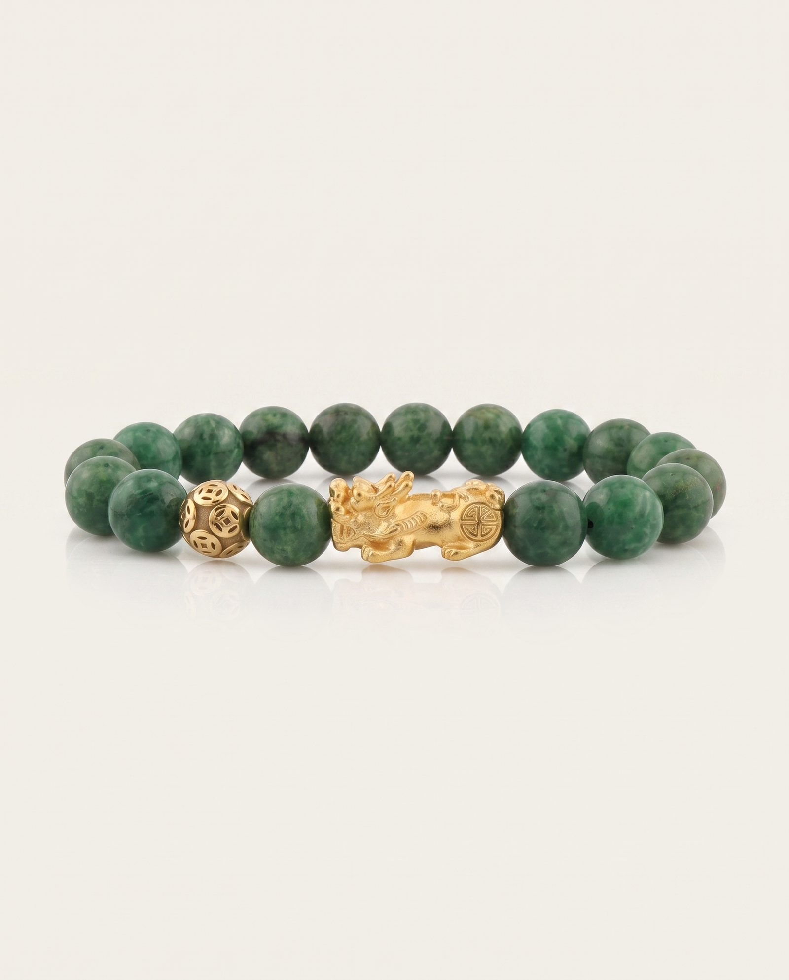 Renewal Charm | Pixiu Dragon African Jade Bracelet
