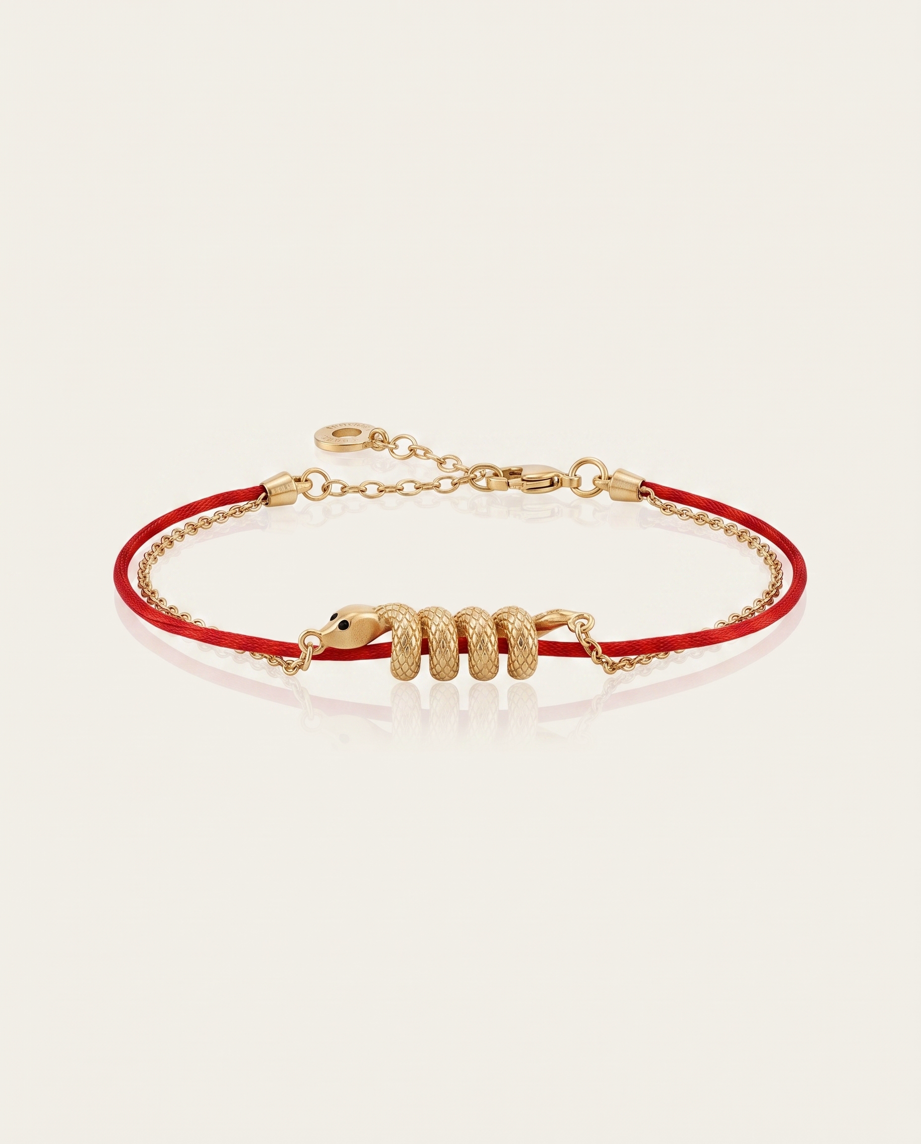 Snake Zodiac Red String Bracelet