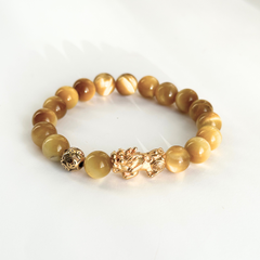 Mini Confidence Charm | Pixiu Light Tiger Eye Bracelet