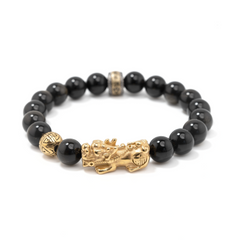 Wealth Charm | Pixiu Dragon Obsidian Bracelet