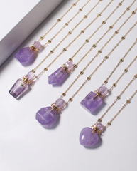 Amethyst Potion Bottle Necklace