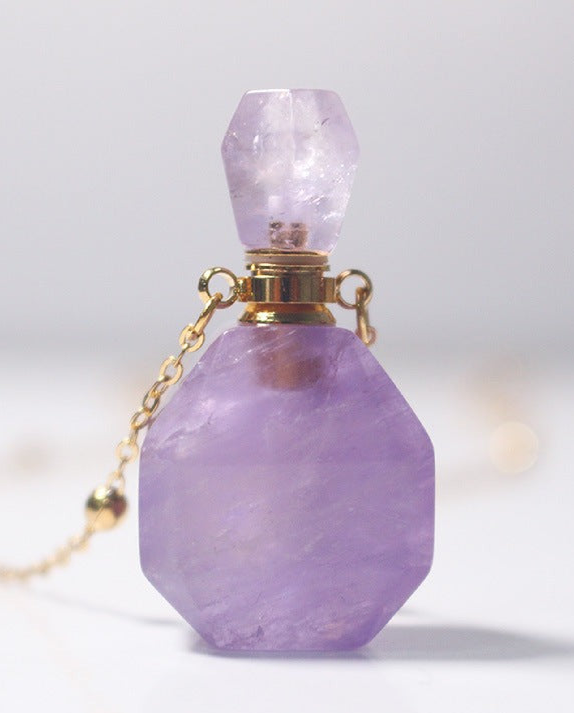 Amethyst Potion Bottle Necklace photo 3