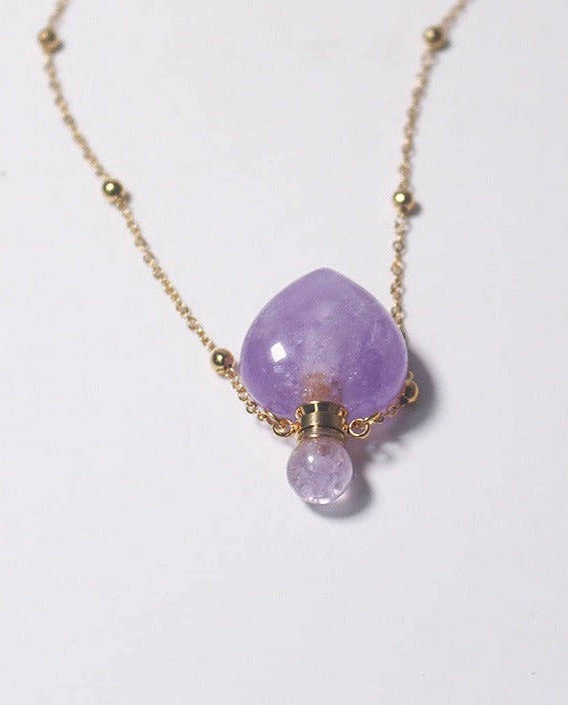 Amethyst Potion Bottle Necklace photo 4