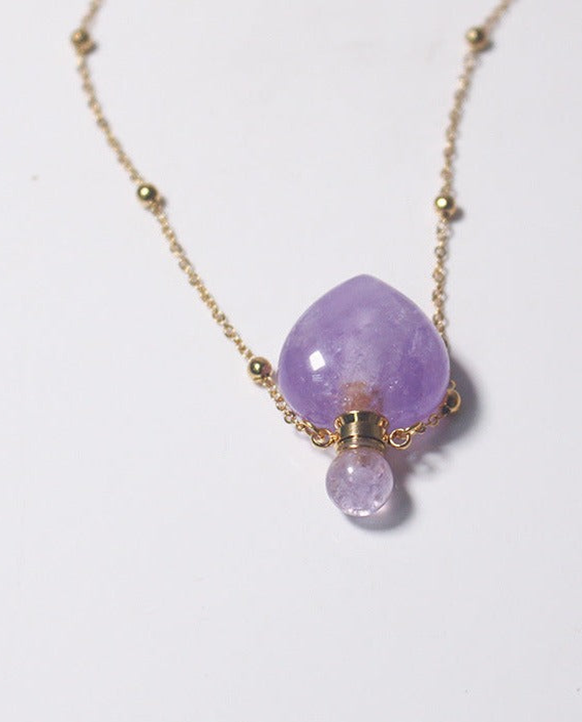 Amethyst Potion Bottle Necklace photo 8
