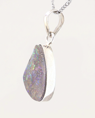 Ancient Tear Solid Australian Opal Necklace