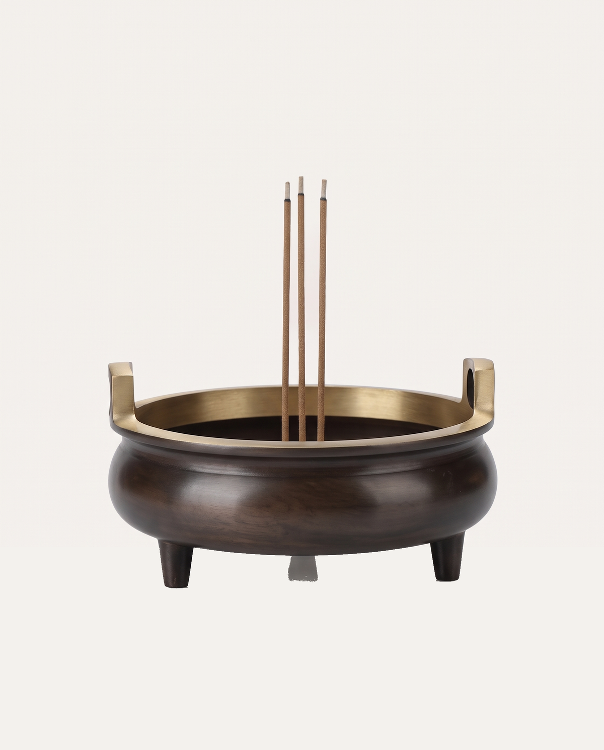 Black Brass Tripod Incense Censer