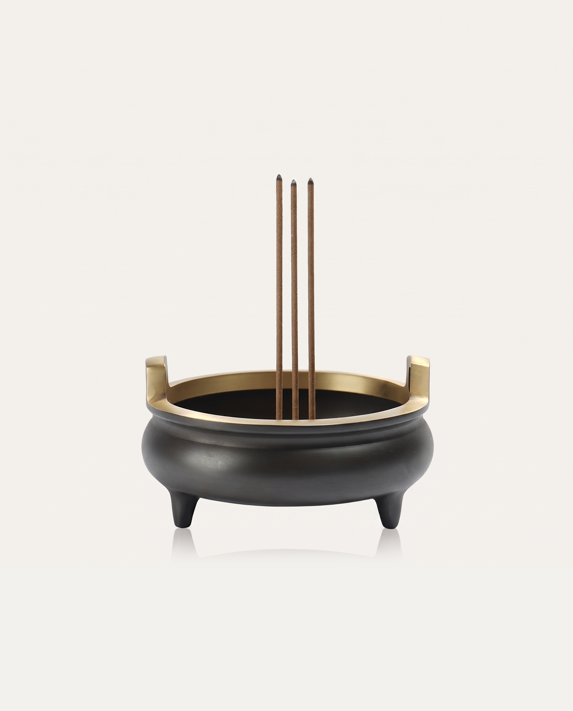 Black Brass Tripod Incense Censer