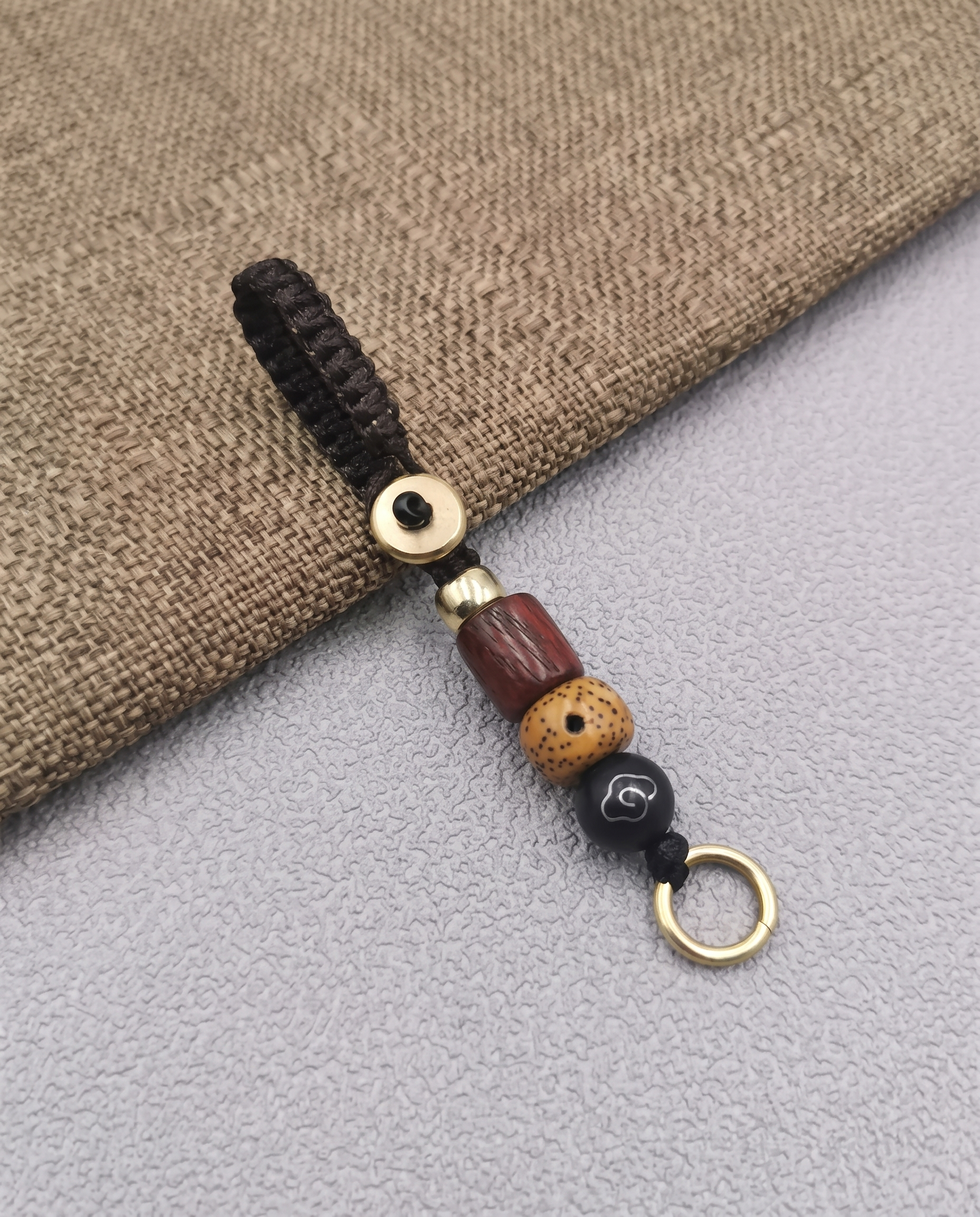 Brass Charm Keyring