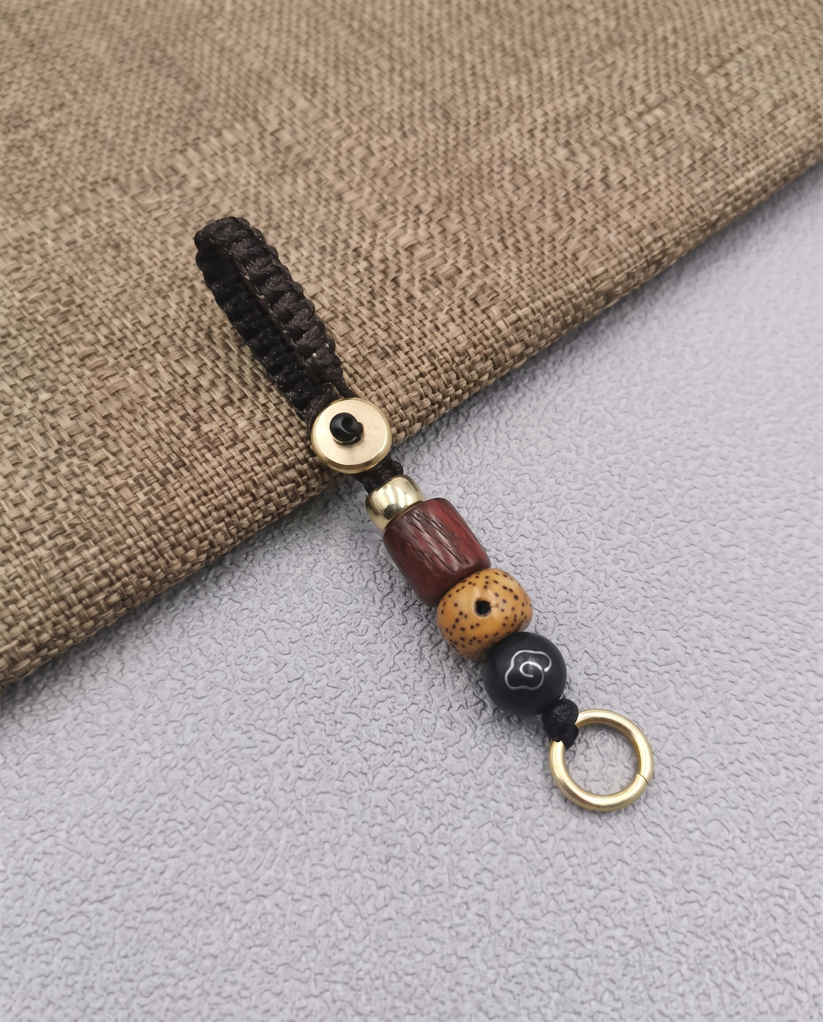 Brass Charm Keyring