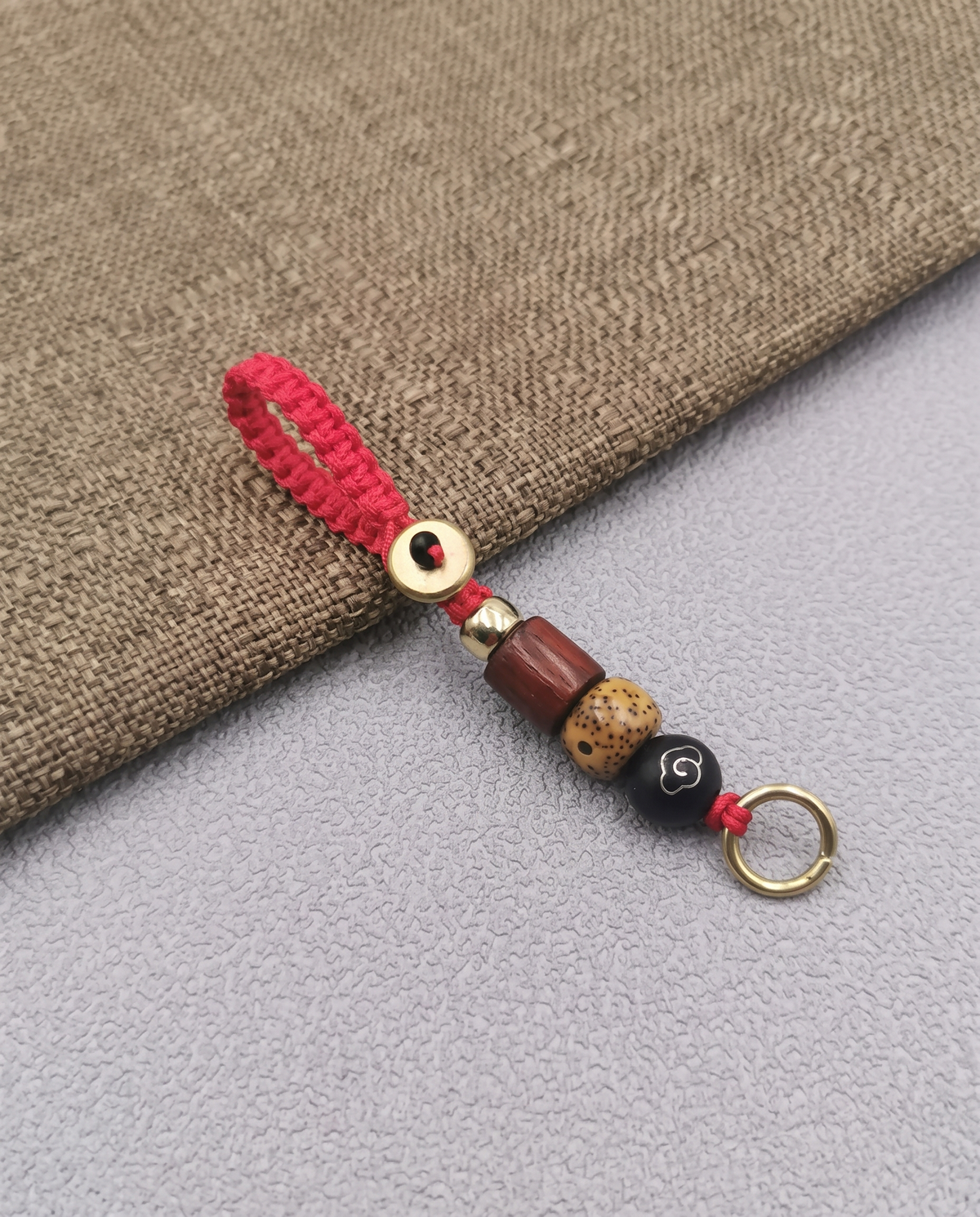 Brass Charm Keyring