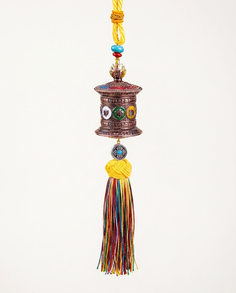 Rainbow Tibetan Prayer Wheel Charm — RebeccaPurple