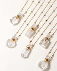 Clear Quartz Potion Bottle Necklace
