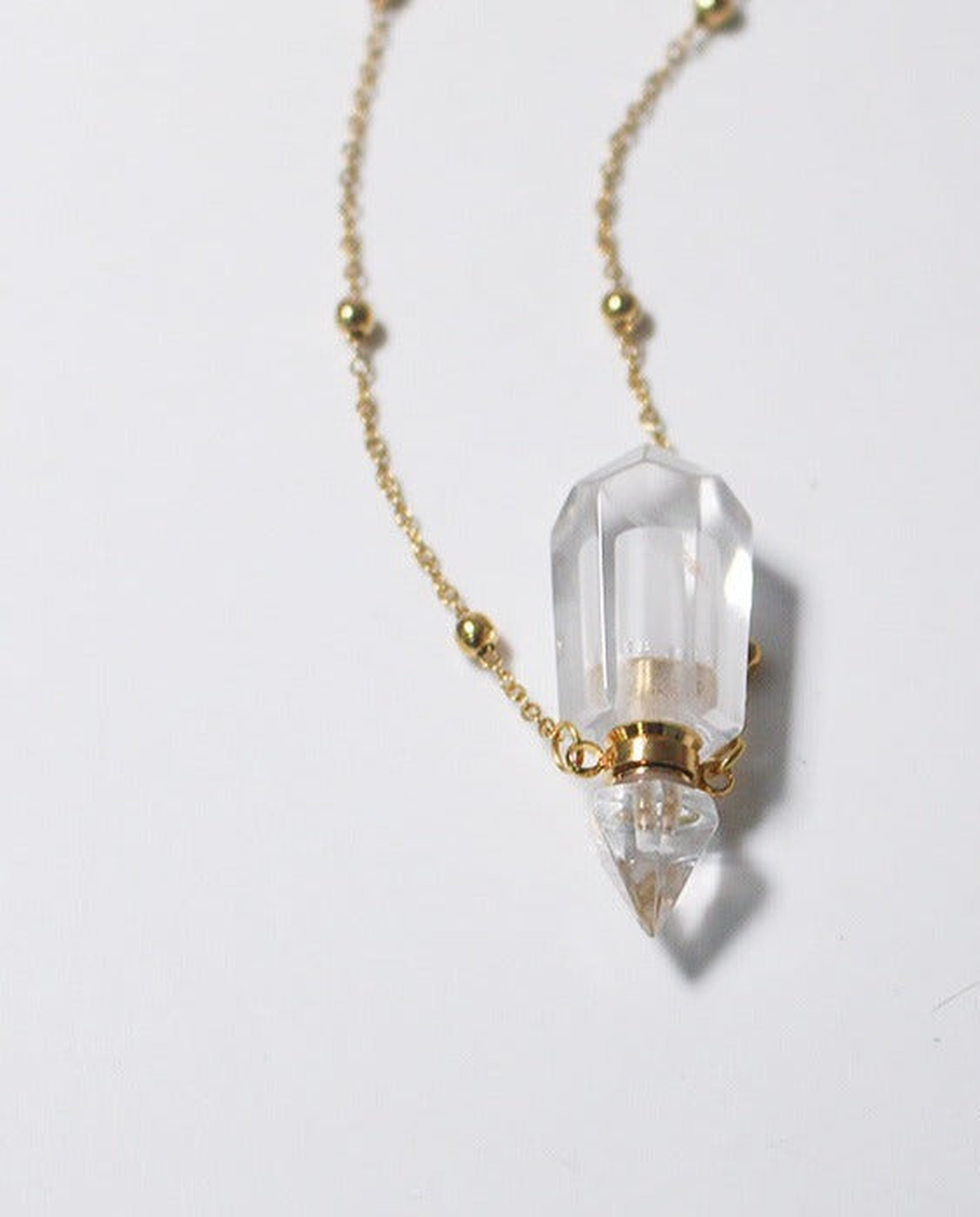 Clear Quartz Potion Bottle Necklace photo 3