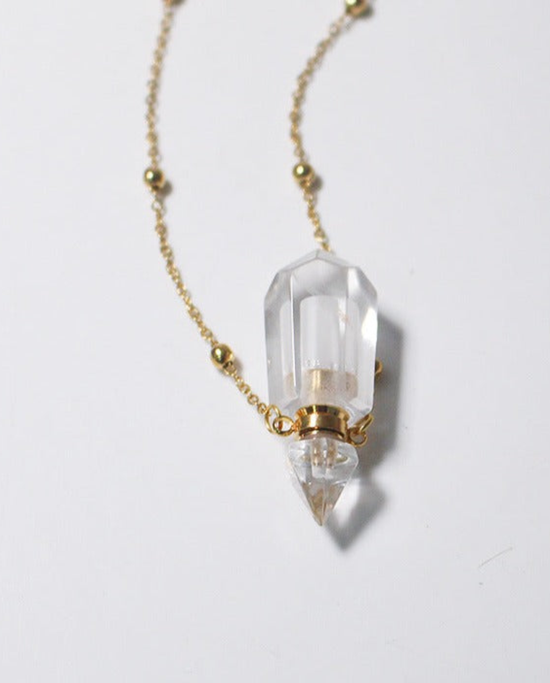 Clear Quartz Potion Bottle Necklace photo 7