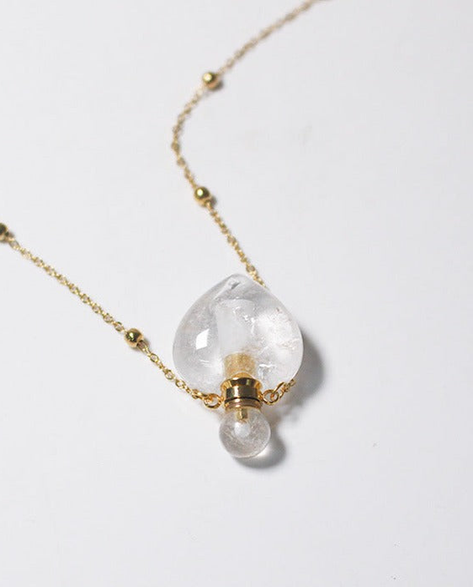 Clear Quartz Potion Bottle Necklace photo 8