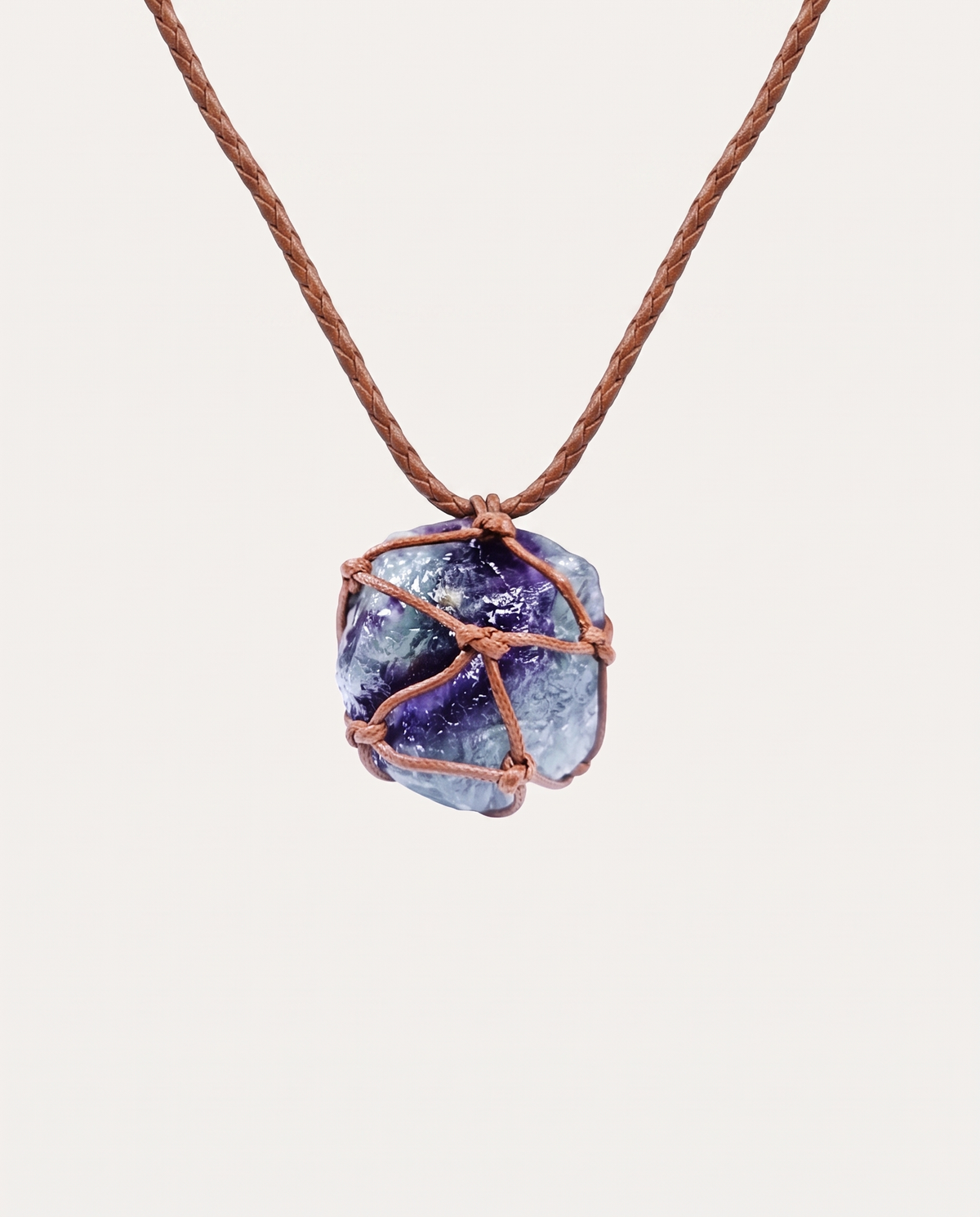 fluorite crystal necklace