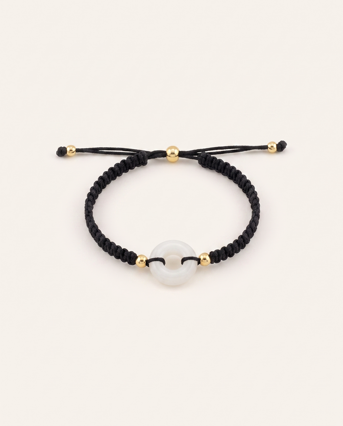 Small Jade Donut Red String studio