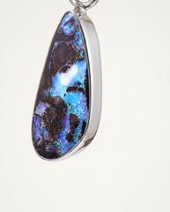 Earth Drop Solid Australian Opal Necklace