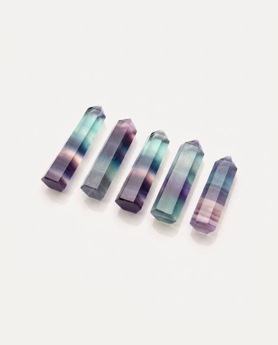 Rainbow Fluorite Prism Point Crystal photo 2