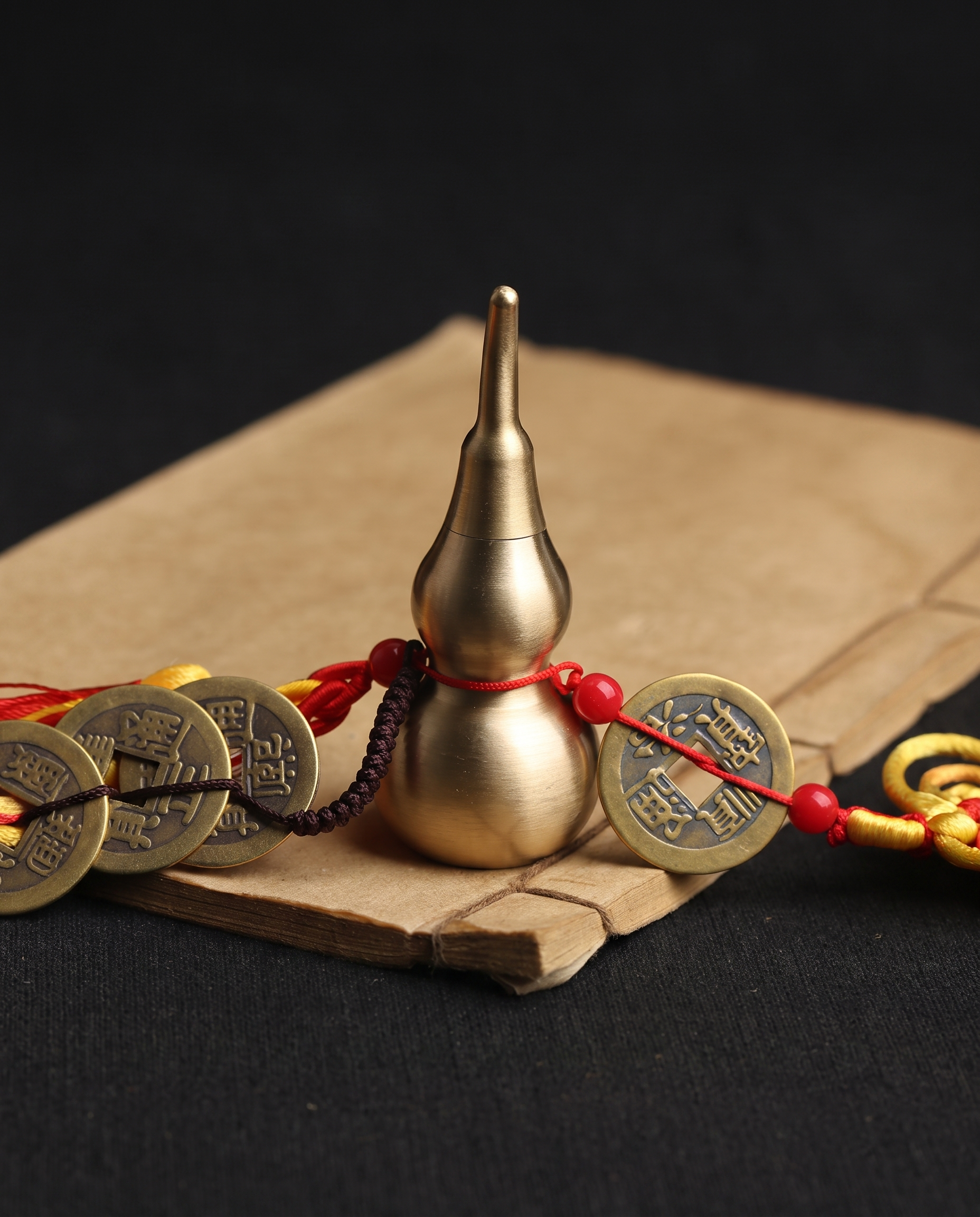 Hulu Charm with Five Emperor Coins photo 2