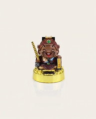 Five Wealth Gods solar nodding statue