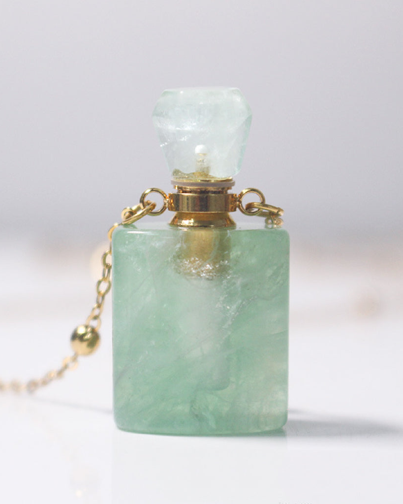 Green Fluorite Potion Bottle Necklace