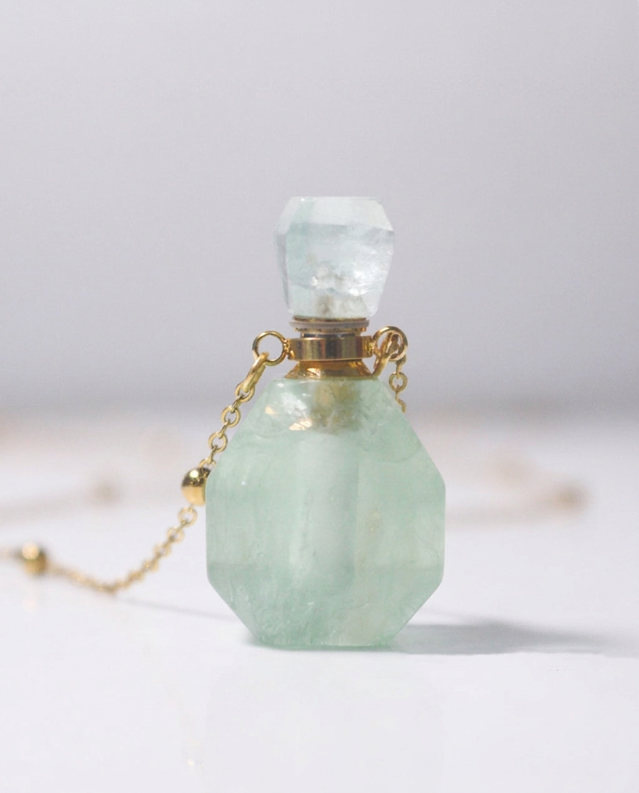 Green Fluorite Potion Bottle Necklace